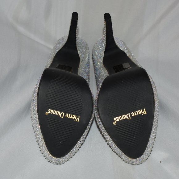 Pierre Dumas Sparkle Platform Heels Size 10 - Picture 4 of 7
